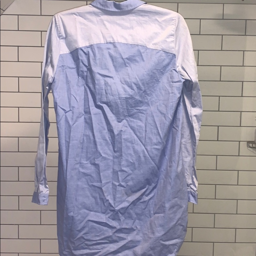 Zara Basic Two-Tones Button Up Long Blouse - image 2